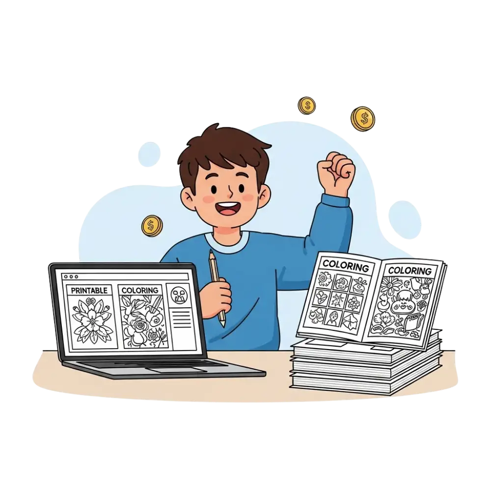 Happy creative person